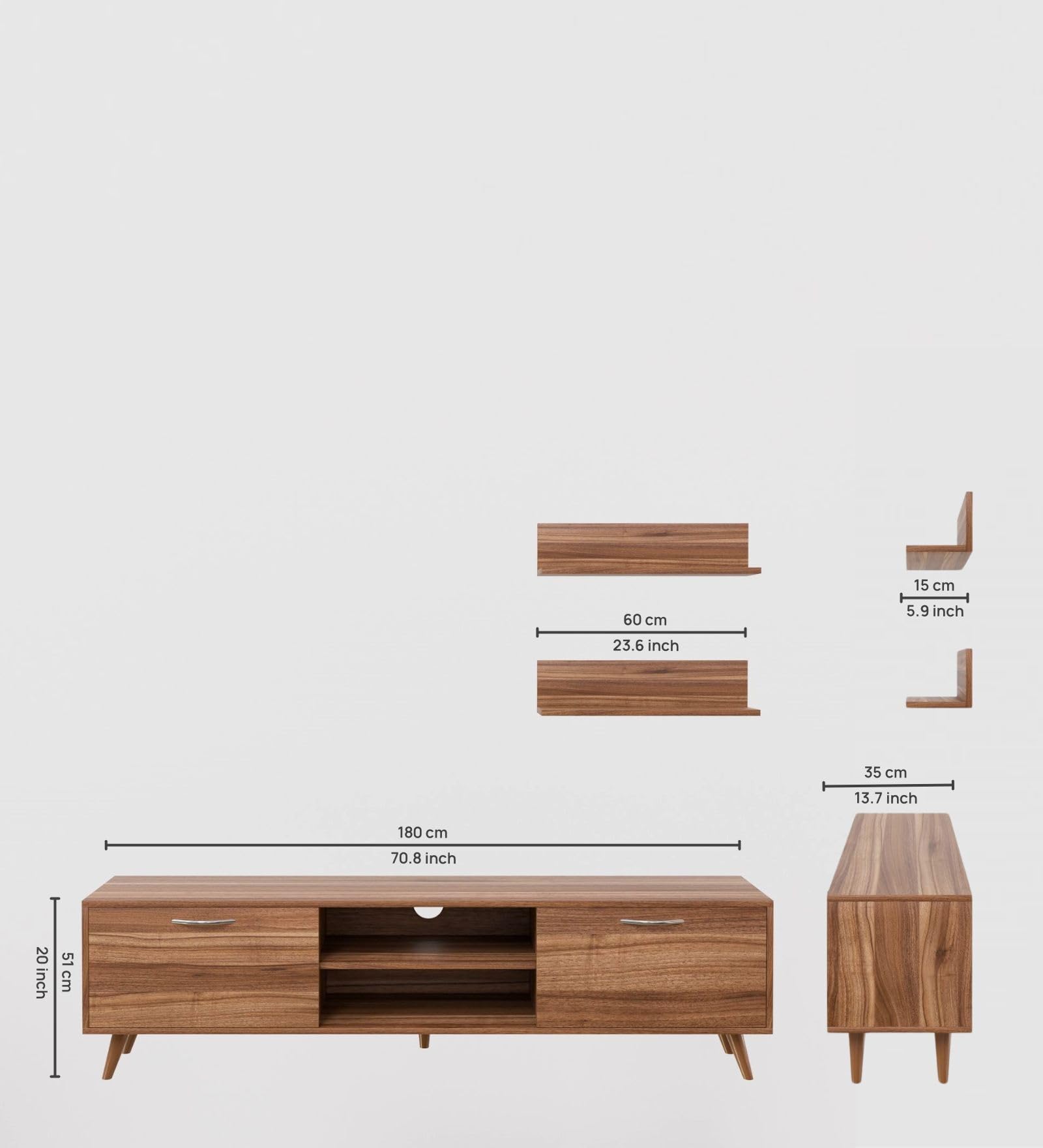 Spyder Craft Orchid Engineered Wood TV Entertainment Unit Stand